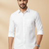 Men Regular Fit Solid Spread Collar Casual Shirt