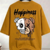 Funky fashion Men Printed Round Neck Cotton Blend Maroon T-Shirt