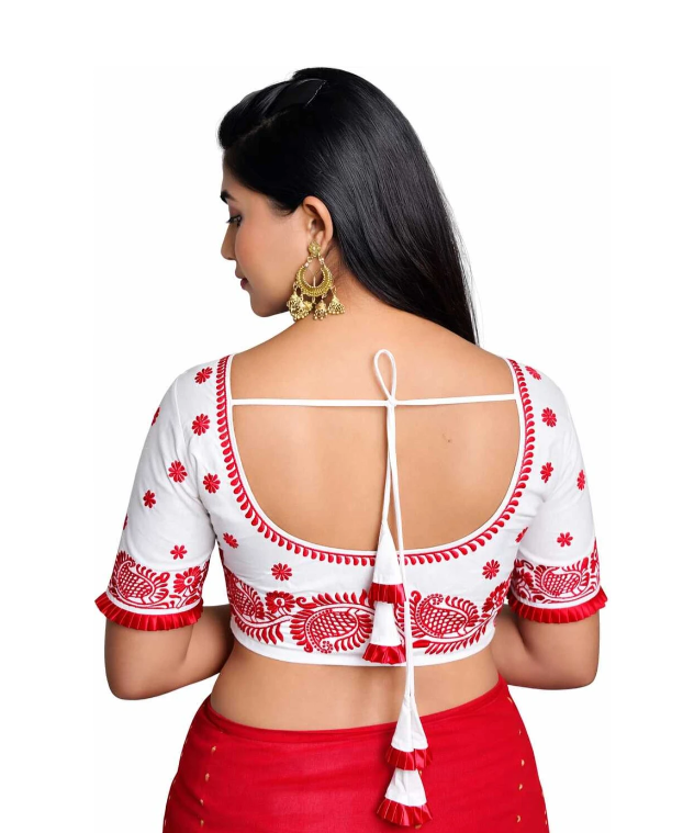 TALO CREATION Round Neck Women Blouse